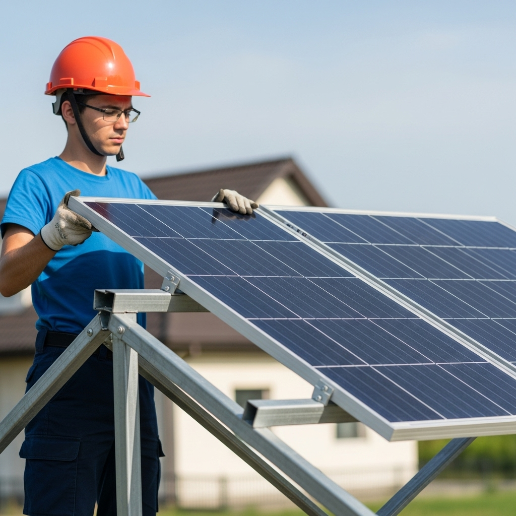 Panneaux photovoltaïques monocristallins au Havre